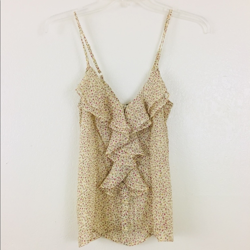 Forever 21 Ruffled Front Floral Tank Top